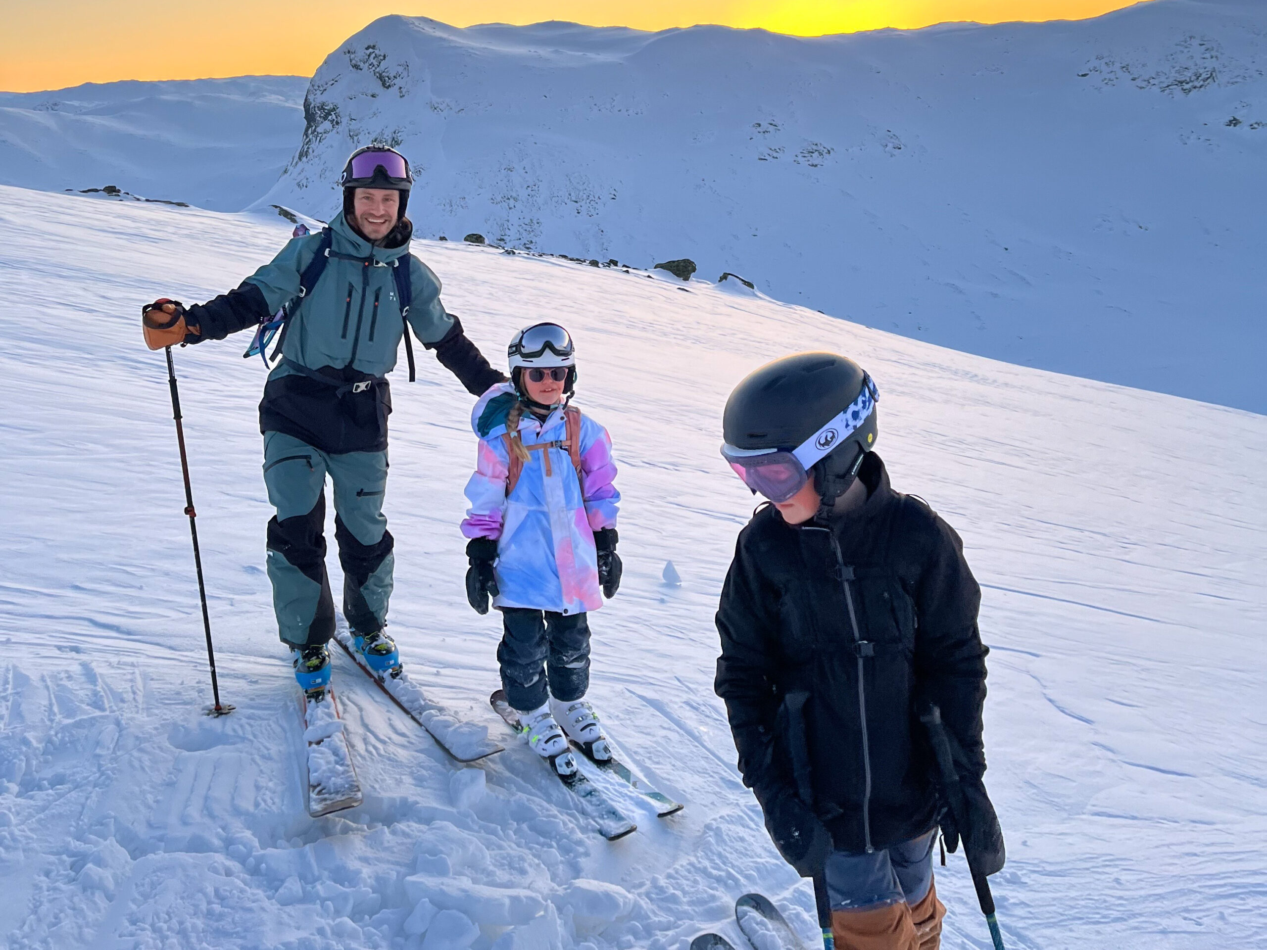 Familie på ski i Hemsedal